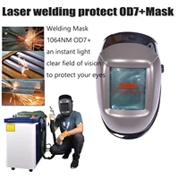 Professional Protective Mask Laser Welding Mask OD7+ Mask for Cutting Marking Use 1064nm/10600nm Wavelength 1