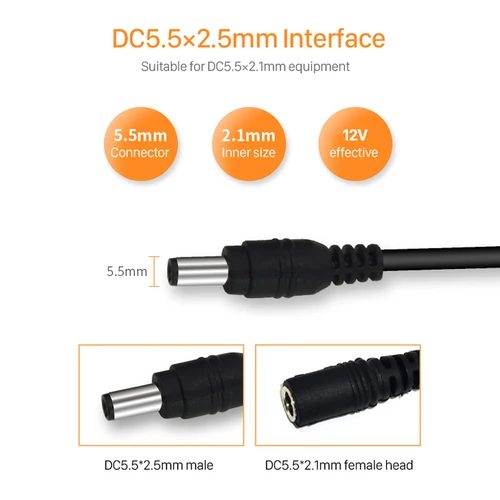 DC 12V 전원 연장 케이블, 암-수 어댑터, 3 미터, 10FT, 5.5mm x 2.1mm, 1 개 4