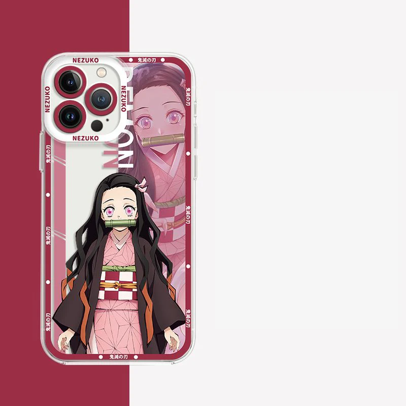 Kamado Nezuko Kimetsu No Yaiba Demon Slayer Phone Case For iPhone 15 14 13 12 11Pro Max XSMAX X XR 14 15 Plus Clear Soft Cover