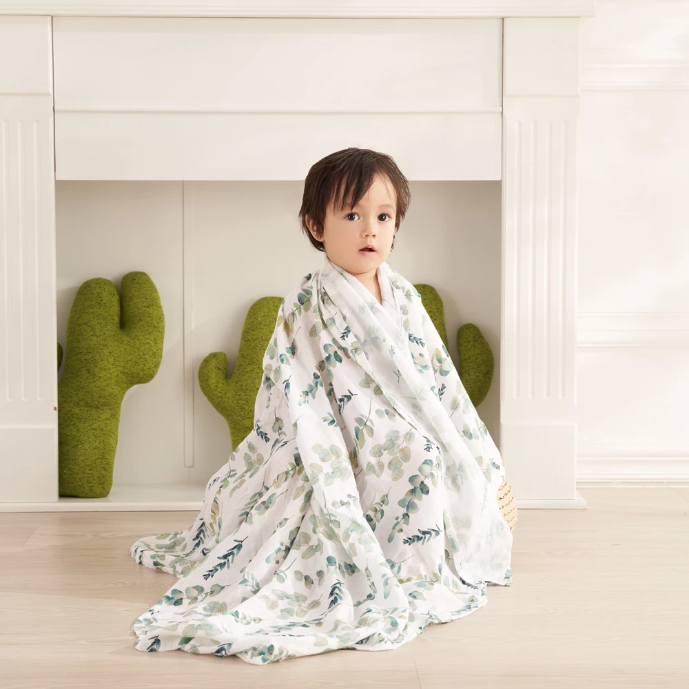 Baby Towel Wrap Muslin Swaddle Blanket Bamboo Cotton 1PCS