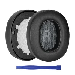 Premium Leather Earpads and Headband Cushion Repair Set (Black Earpads)