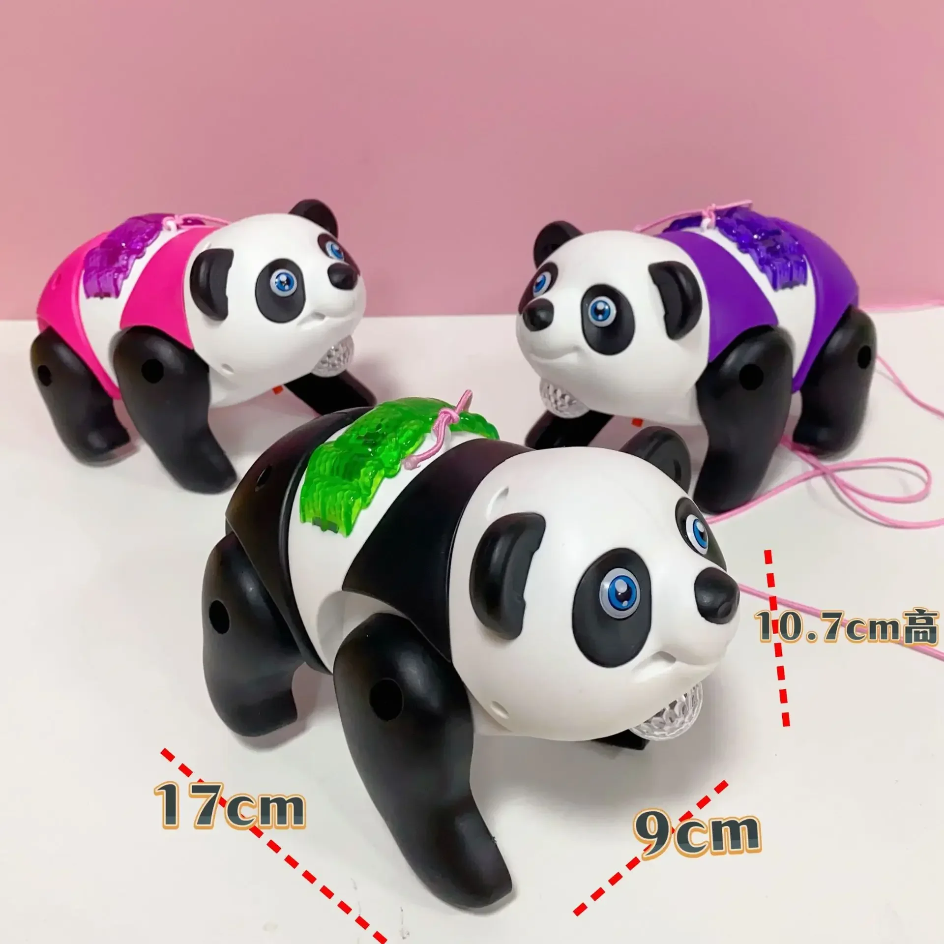Children Cute Panda Electronic Pets Simulation Crawling Pull String Toys With Lights Music Baby Toddler Toys Kids Puzzle Toys 6
