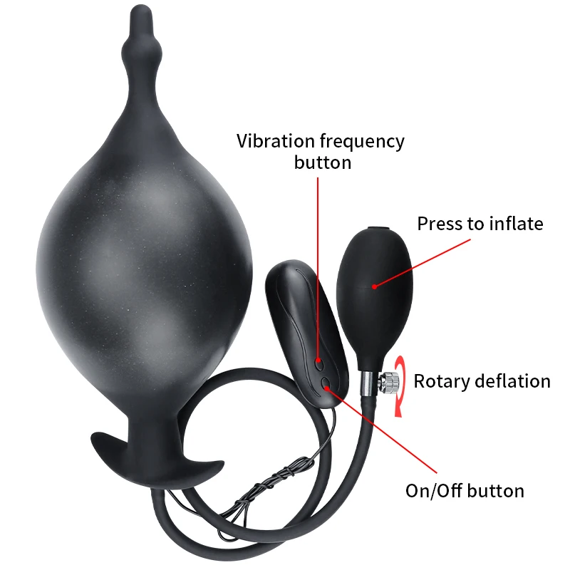 Iatable Anal Plug Vibratore Butt Plug Massaggiatore in silicone Masturbar Buttplug Articoli del sesso per uomo/donna_voghion.com