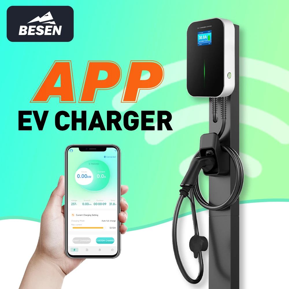 

BESEN Electric Home Car Charger 22kW EV Wallbox 32A Wifi APP Electric Vehicle Charging Station