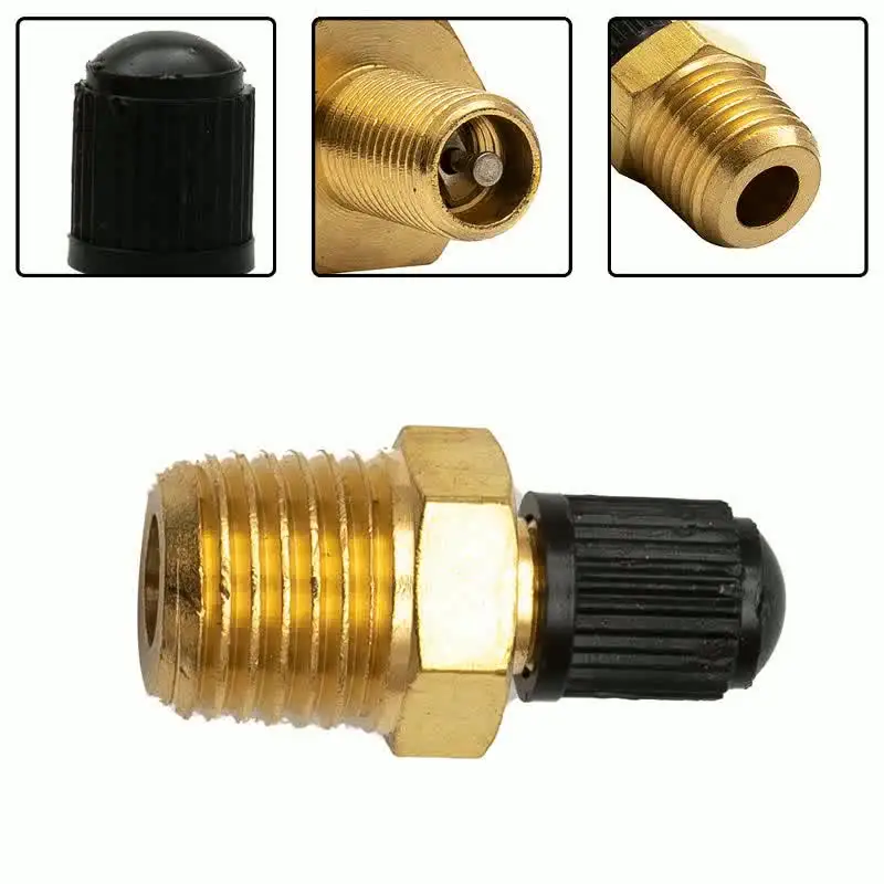 SUOYATE Valvole di riempimento del Serbatoio del compressore d'Aria in Ottone nichelato NPT da 1/4 di Pollice Schrader Utilizzo con Serbatoi del compressore d'Aria Professional