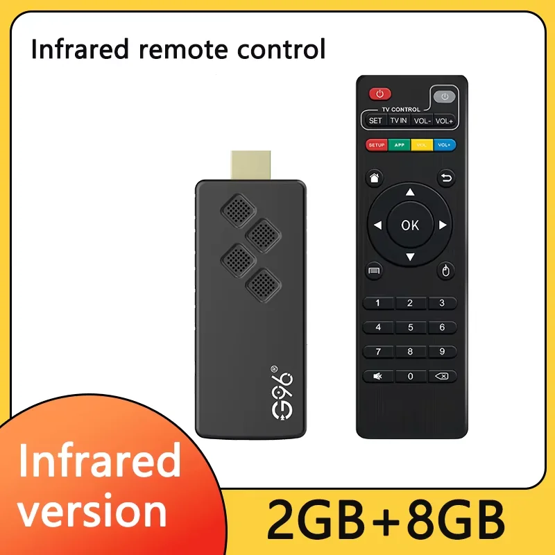 G96 edição global tv stick q2 android 13 4k portátil streaming assistente de voz 2gb 16gb allwinner h313 tv stick multilíngue