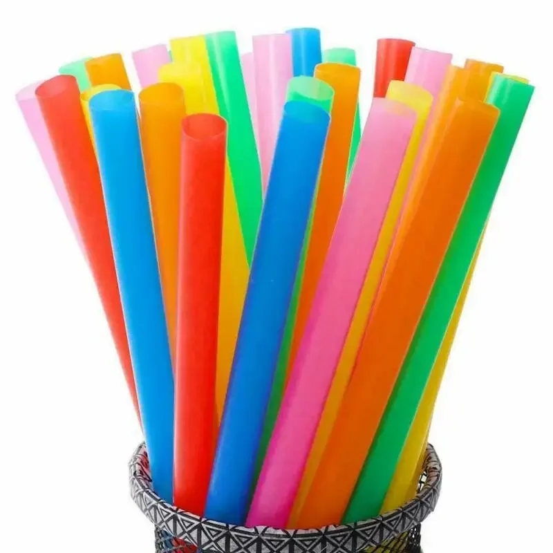 Colorful Plastic Straws for Drinking and Parties