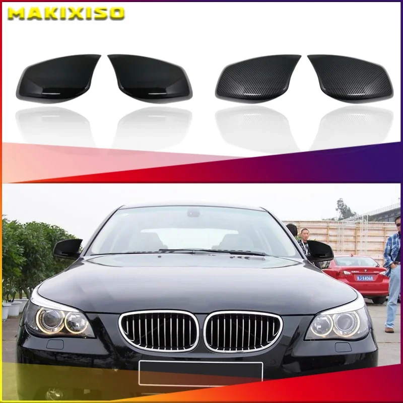 

Глянцевая черная дверь боковое зеркало крышки для-BMW E60 E61 E63 E64 5/6 серии 2003-2010