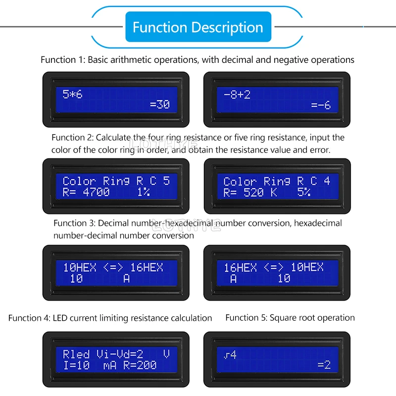 Kit de production électronique avec calculatrice, 51 microtherto ler, exercice de soudage, expert en formation, écran d'affichage, adt hosp1062, DlY