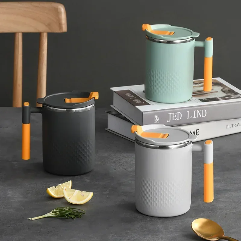 304 Stainless Steel  Household Kitchen Coffee Products Shell Double Wall Coffee Insulated Vup with Handle and Lid Hot