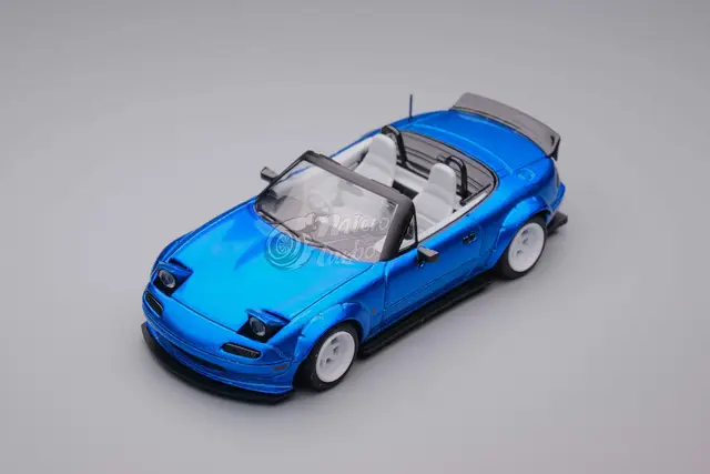 Microturbo MT 1:64 Flip Light MX5 NA Blue Rocket Rabbit Wide