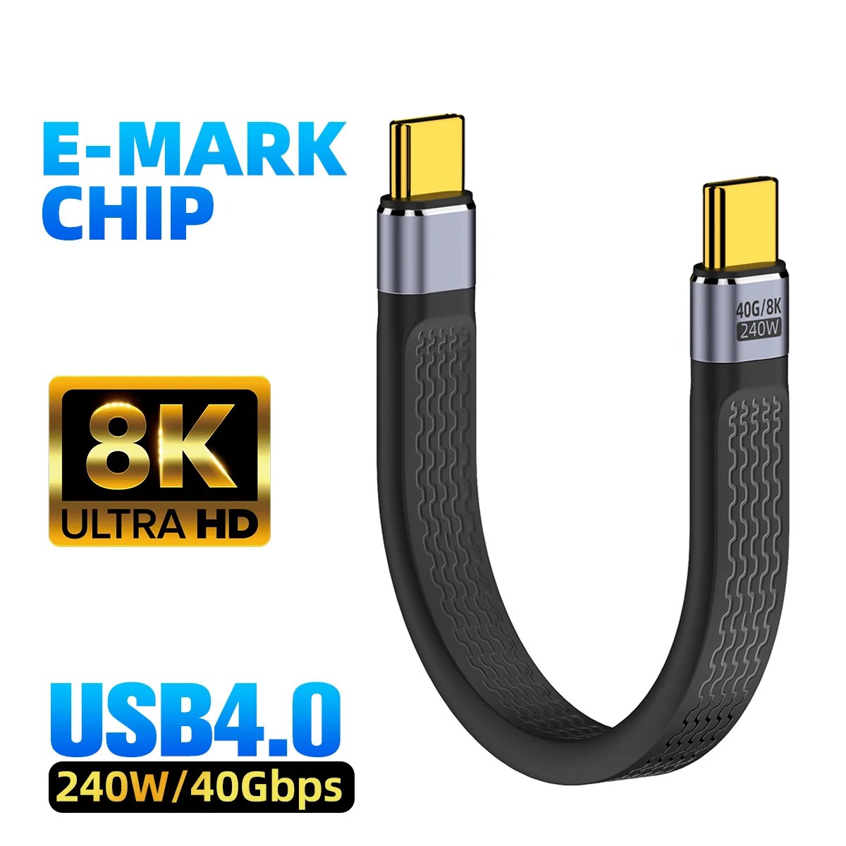 Cabo de Dados de Carregamento Rápido para Telefone e Notebook Suporte 8k 4k Transmissão de Vídeo 40gbps 20gbps Usb 4.0 pd 240w 100w - Imagem 2