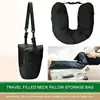 Portable Stuffable Neck Pillow Travel Neck Pillow Self-filling Travel Pillow for Travel with Refillable Support Cushion for Car 3