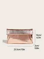 Women's Sparkle Evening Bags Envelope Clutches Shoulder Chain Handbag Bridal Wedding Purse Roll Top Clutch Bag - Image 3