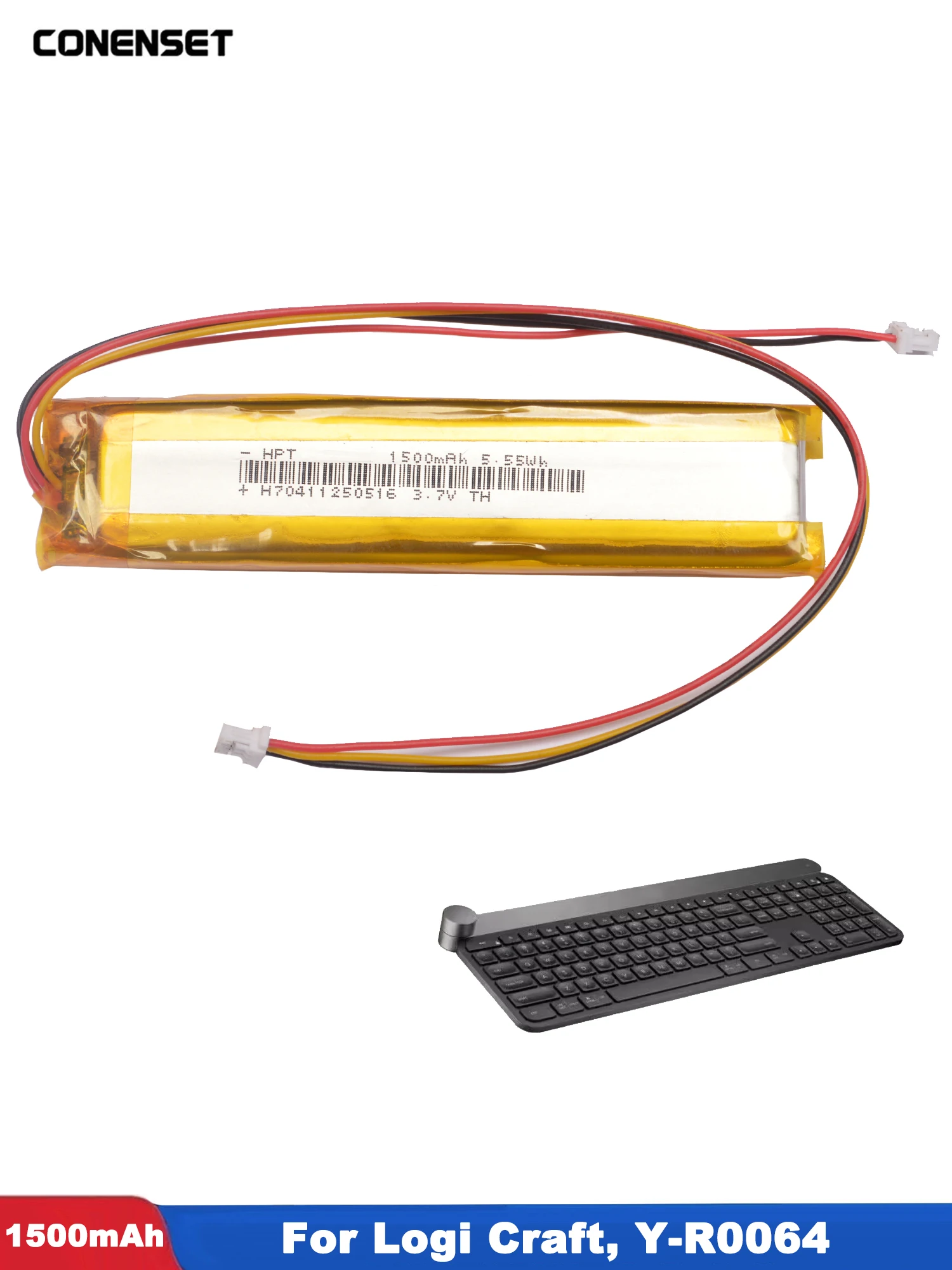 3.7V 1500mAh Replacement Keyboard Battery For Logitech Craft Y-R0064  Wireless Keyboard 533-000142 Accessories - AliExpress