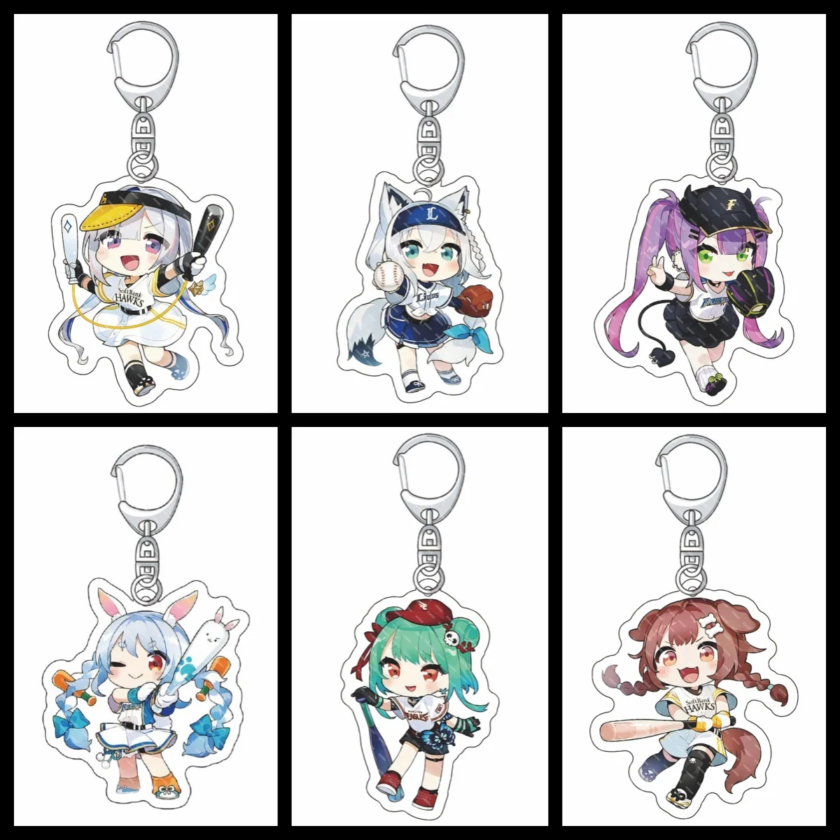 

Animation, game characters around the shape of acrylic key chain stand card development