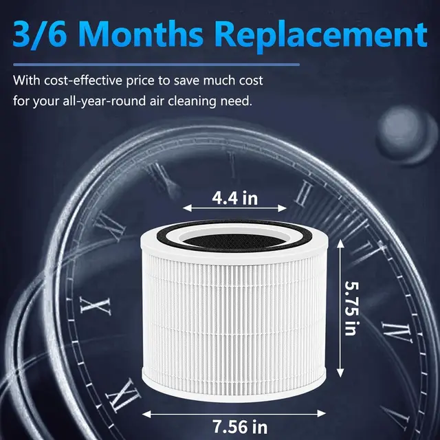 2 Filtri Di Ricambio Per Purificatore LEVOIT Core 200S - Filtrazione 3 In 1 HEPA H13 E Carbone Attivo - Foto 4