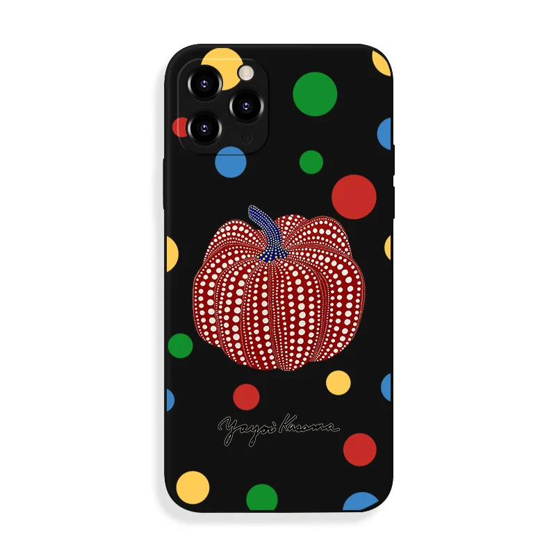 Colorful Line Pumpkin Polka Dot Matte Phone Case - Transparent Edition