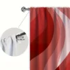 2pcs Red Wind Printed Curtain for Home Decor - Rod Pocket Window Treatment for Bedroom, Office, Kitchen, Living Room, and Study 6