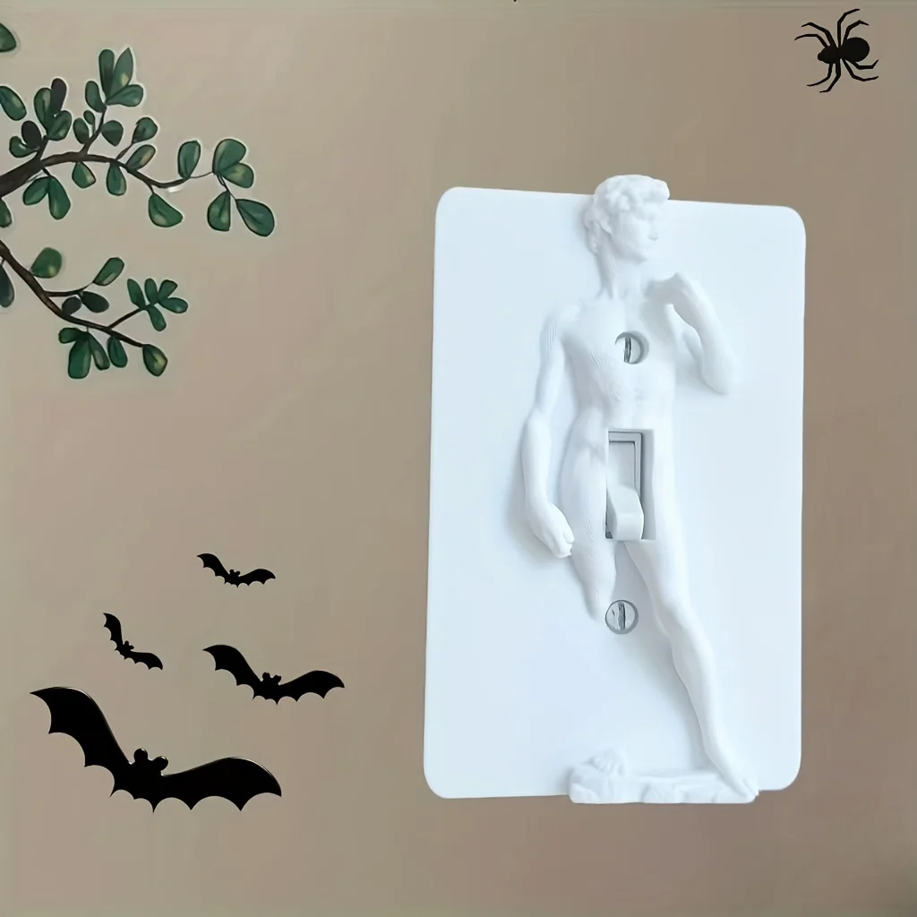 Creative Sculptural Light Switch Wall Panel Decoration Home Art Switch Board Screw Fixed Installation