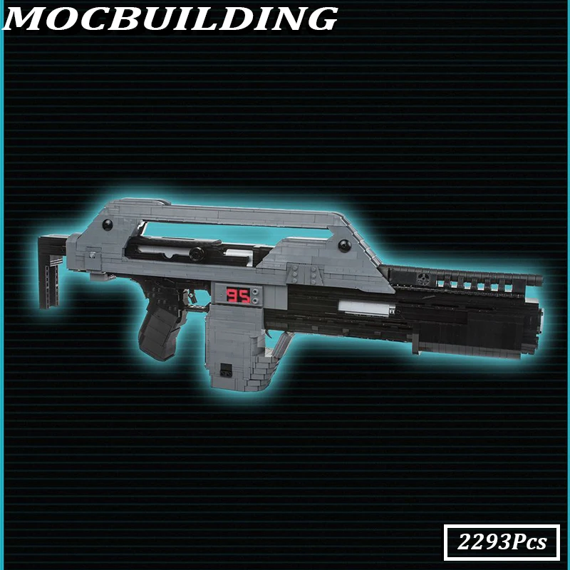 

Конструктор чужой M41A, модель Moc, строительные блоки «сделай сам», кирпичи, космическая Военная серия, строительные игрушки с дисплеем, подарки на Рождество