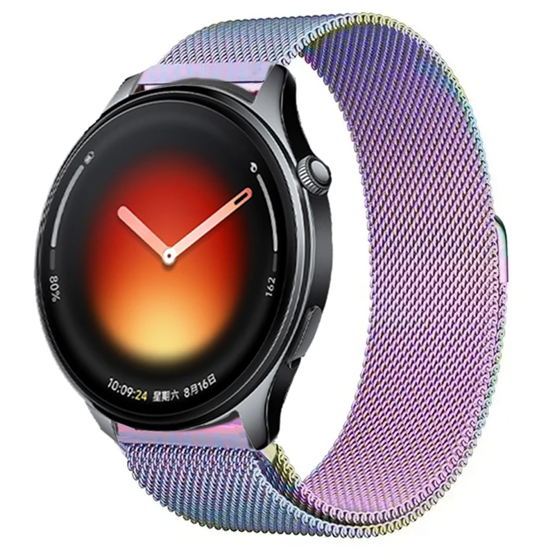 Sleek Stainless Steel Milanese Strap - 22/20mm Metal Band, Color 2