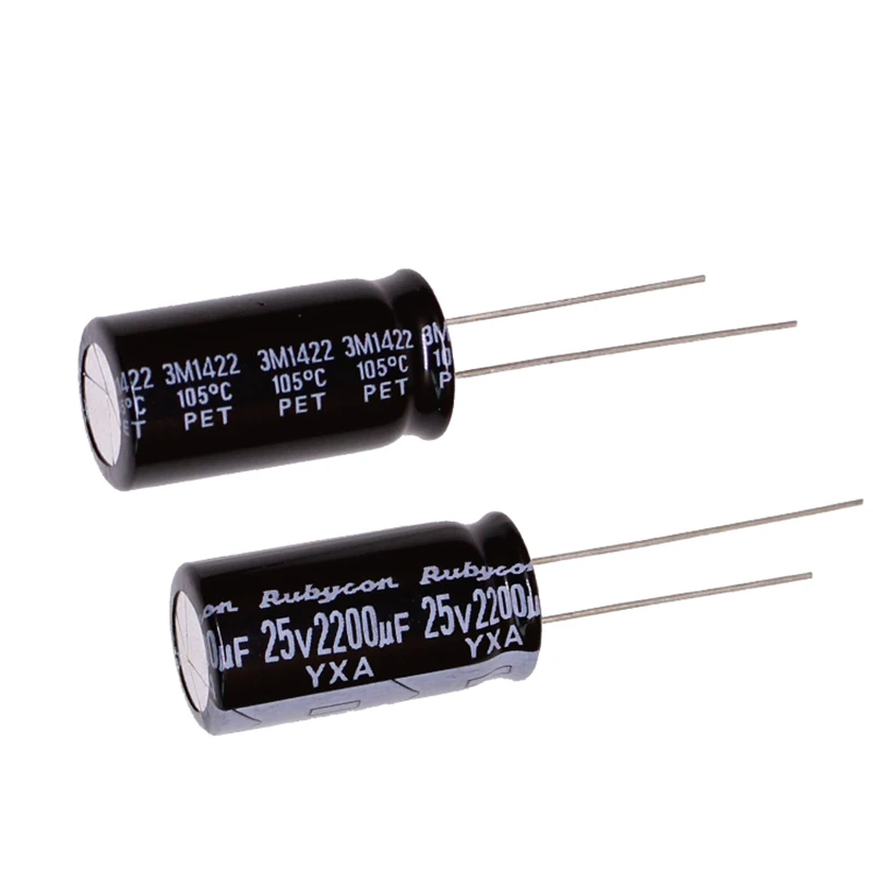 5PCS Rubycon imported electrolytic capacitor 25V 2200UF 12.5X20