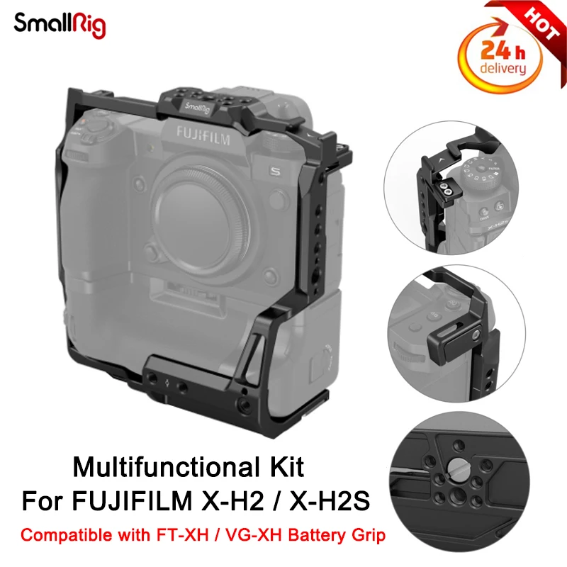 Gabbia Multifunzionale Smallrig Per Fujifilm X-H2 / X-H2S Compatibile Con Ft-Xh / Vg-Xh Battery Grip 3933