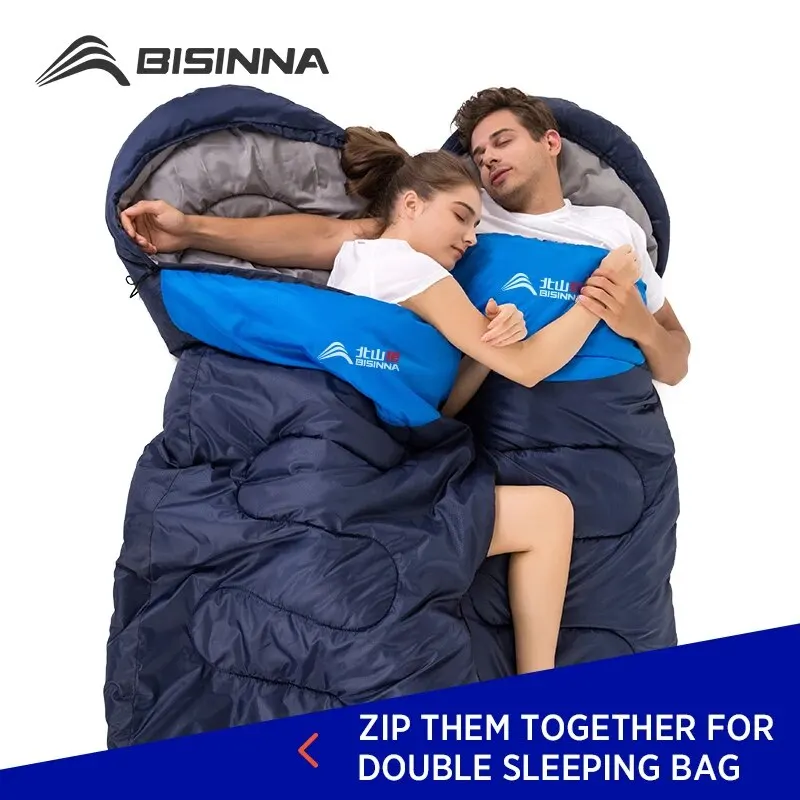 【匿名配送】ブルー_1900g/右開き BISINNA キャンプ 寝袋 アウトド Bisinna-キャンプ用寝袋、超軽量、防水、暖かい、封筒、バック