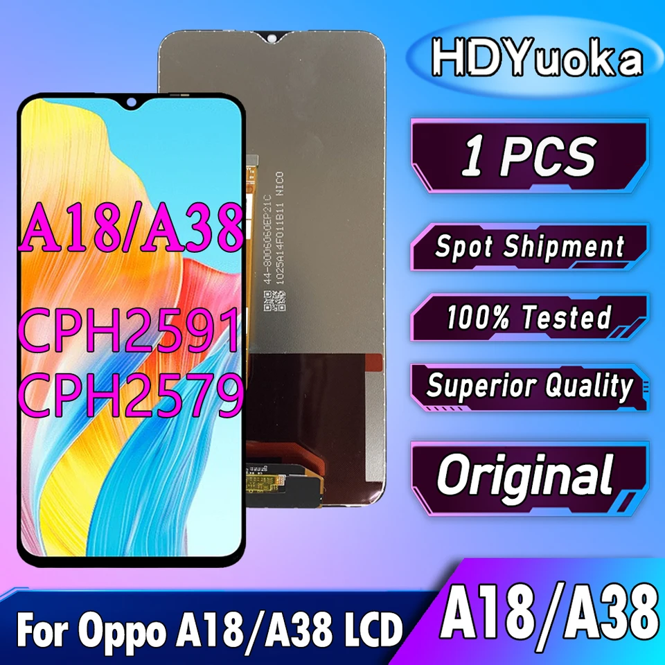 HLYGZX Display di ricambio per display LCD Oppo A18, CPH2591 Display Touch Digitizer Assembly Kit parti di riparazione