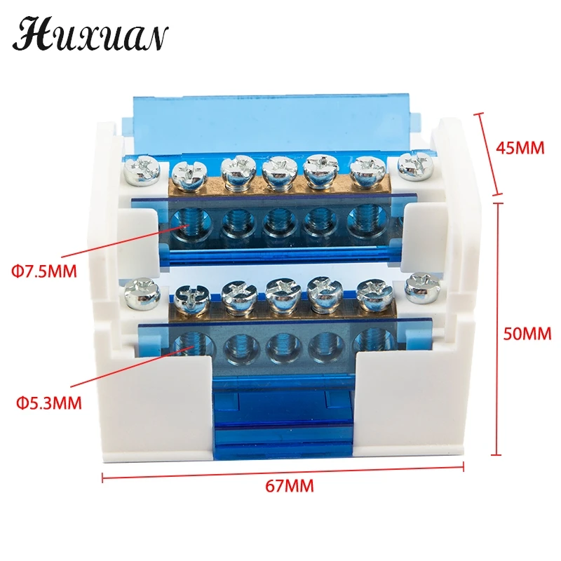 Din rail terminal block Din Rail Terminal block WKH207 Power distribution box Modular connection block