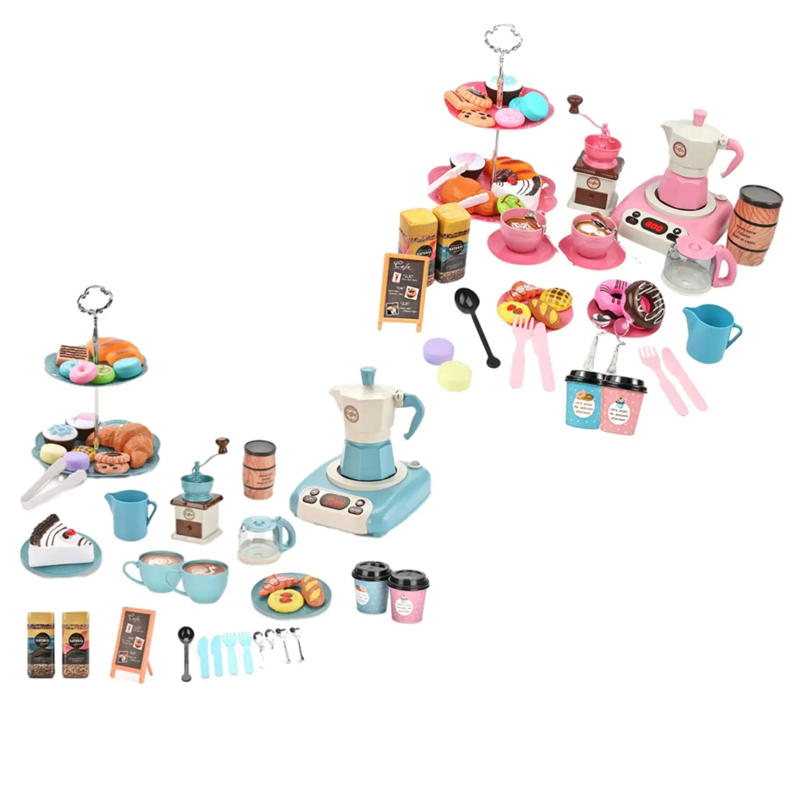 

Игровой набор для эспрессо с подставкой для торта, детская игрушка для кофеварки, 52 шт.