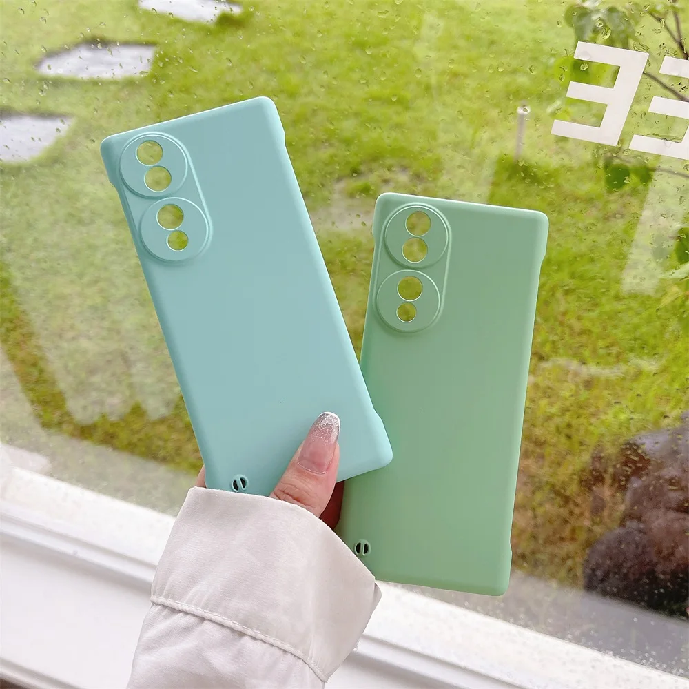 Rahmenlose, matte Hülle in Bonbonfarben für Honor70 Honor 70 Pro Plus X9 X30 Magic4 Lite 5G Schlanke, harte PC-Stoßstangenabdeckung_voghion.com