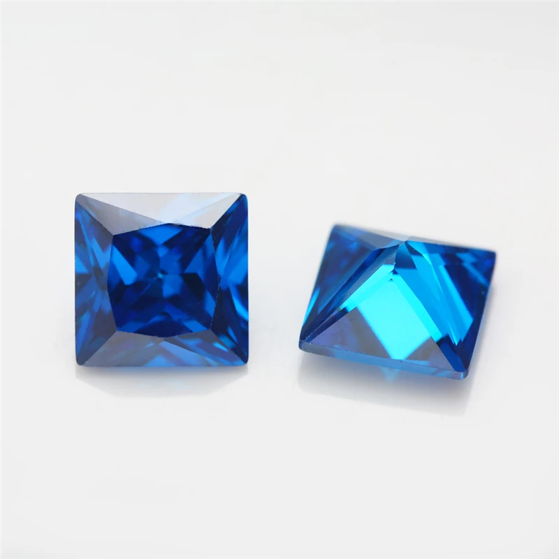 Quadratische Form Prinzessin geschnitten lose Zirkonia 5a cz Steine grün Meer blau Kaffee Tansanit Farbe Größe 3x3 ~ 10x10mm – Detail 7