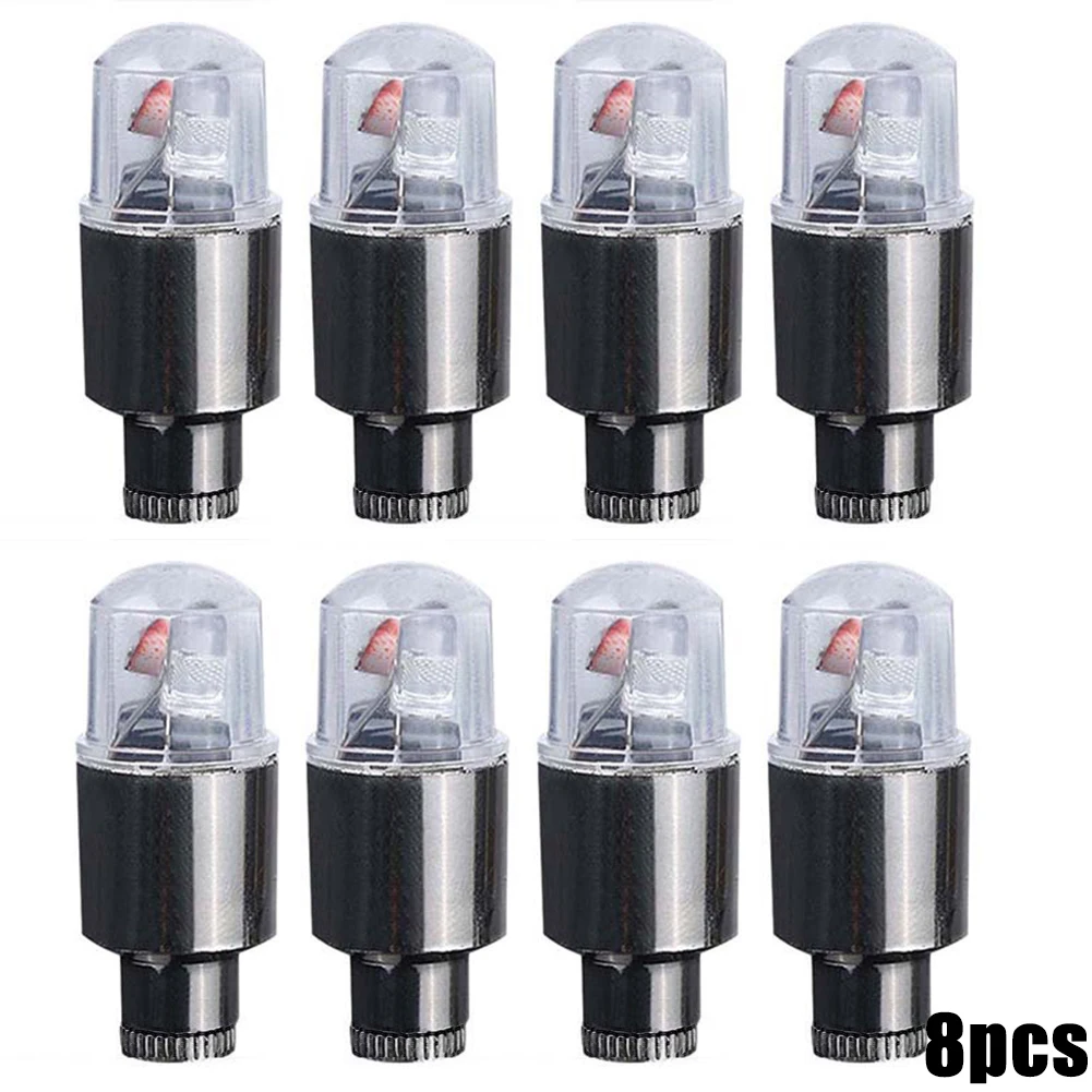 8pcs Bike Bicycle Car Motorcycle Wheel Tire Valve Cap Neon Lamp LED Flash Light