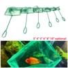 3~10 Inch Portable Nylon Green Fish Net Aquarium Long Handle Square Fish Tank Little Fish Shrimp Landing Net Cleaning Tool 2Pcs
