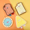 Cheese coral velvet hand wipes Cute soft absorbent towel Kitchen bathroom Bread Toast slices cookie doughnut hand wipes 3