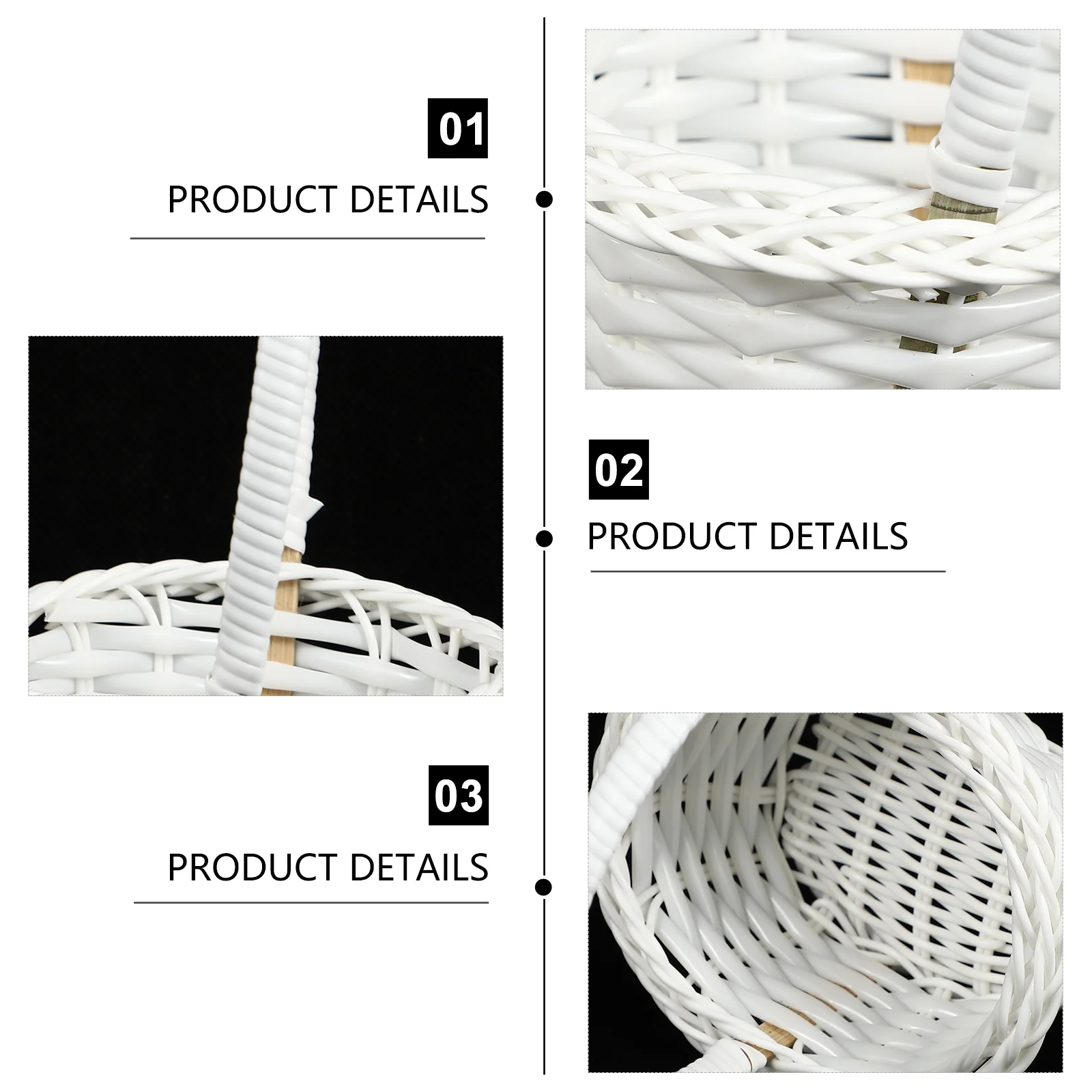 6pcs Durable Woven Baskets Distinctive Rattan Baskets Baskets 2