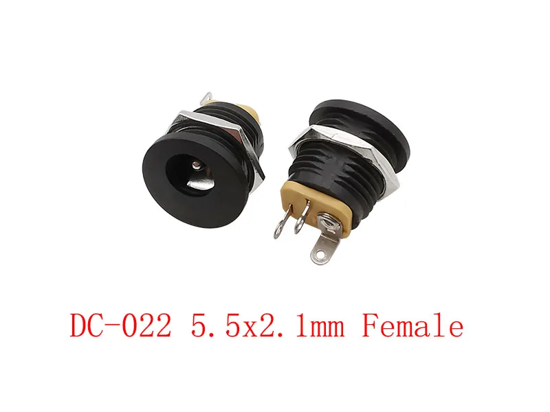 10 Teile/los 5,5x2,1mm DC Power Weibliche Jack Buchse Stecker Panel Mount Stecker DC-022B/DC-025M/DC-005/DC-022/DC-022K/DC-099 – Detail 10