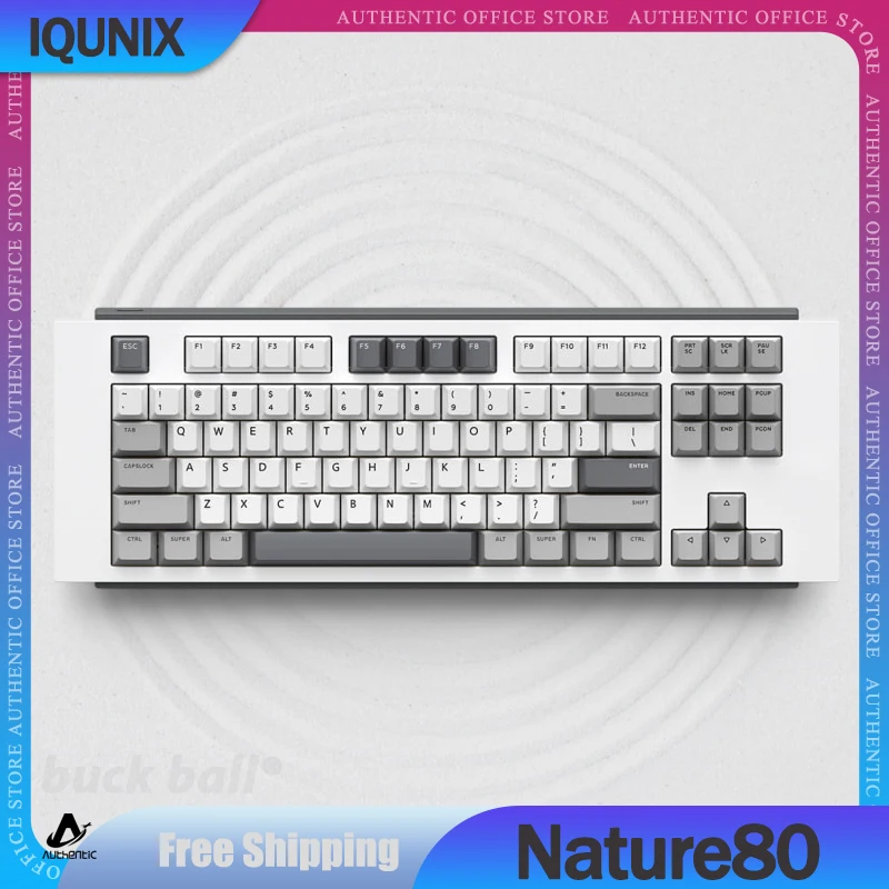 

IQUNIX Nature 80 Mechanical Keyboard Kit 3mode 2.4G Wireless Bluetooth Keyboard 87key Hot Swap Rgb Light Gamer Keyboard Kit Gift