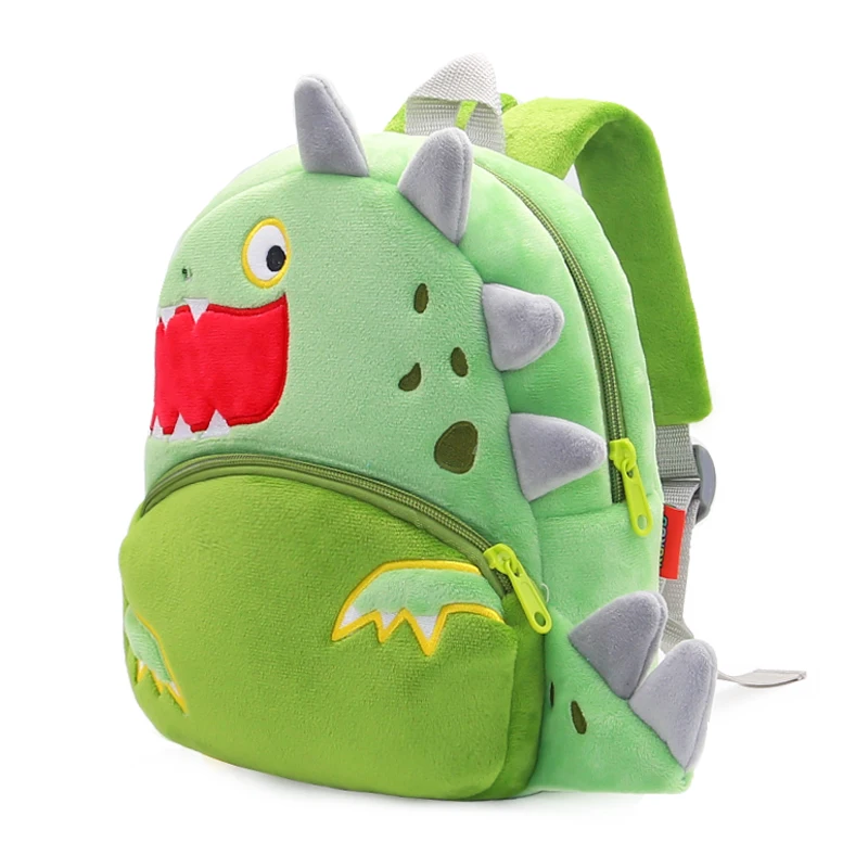 Boys Girls Backpack Cute Animal Big Mouth Dinosaur Children Plush Backpack Kindergarten School Bag 4