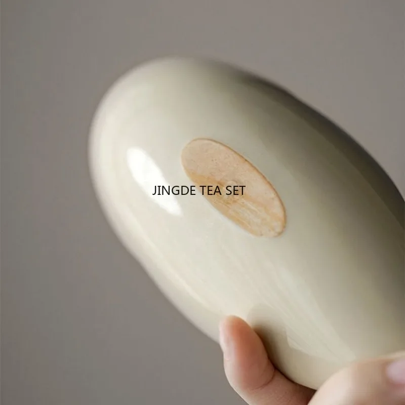 Ceramic hand-painted bamboo tea set tea spoon Chinese retro kung fu tea set two-piece set