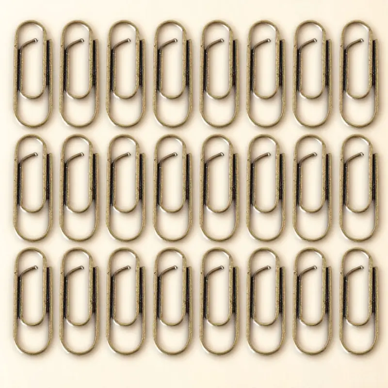 100Pcs 금속 미니 종이 클립 강력한 클램핑 힘 비 변형성 견고한 사무실 학교 문서 파일 종이 클램프 빈티지 레트로