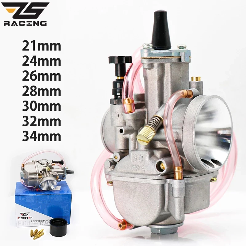 ZS Racing carburador Universal para Moto, pieza de motor con Power Jet para Moto 75cc 250cc, para PWK 21, 24, 26, 28, 30, 34, 2T, 4T, Keihin Koso| Carburador| - AliExpress