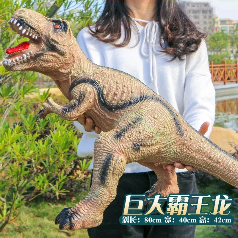 thumbnail image 1 of Figuras de acción de dinosaurios jurásicos del mundo prehistórico, tiranosaurio, animales de simulación de gran tamaño, modelo de PVC, juguete para niños, regalo para niños, 1 of 5