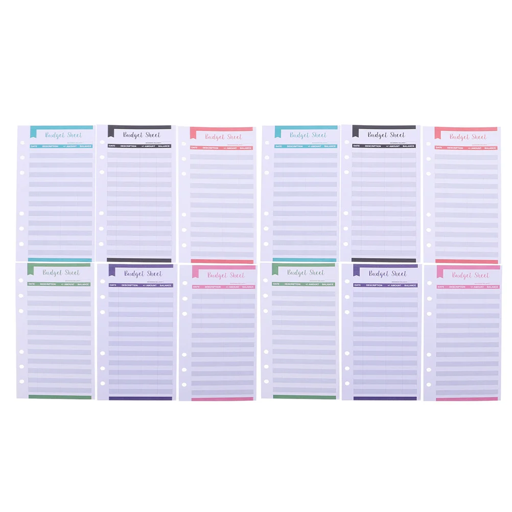 

24Pcs Portable Budget Sheets Daily Budget Planners Household Budget Pads Plan Accessory