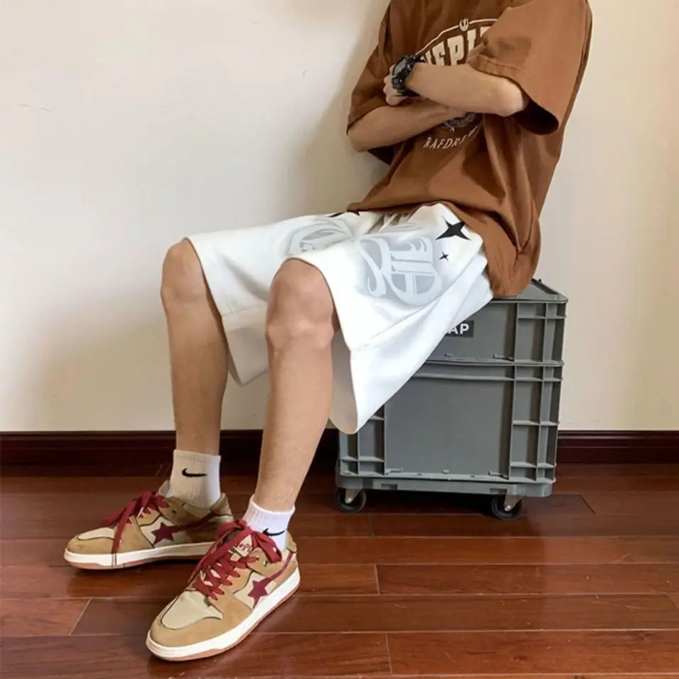Summer Goth Graphic Cotton Shorts Mens Japanese Fashion Trends Harajuku Streetwear Bottoms Teenage Plus Size Hawaii Short Pants