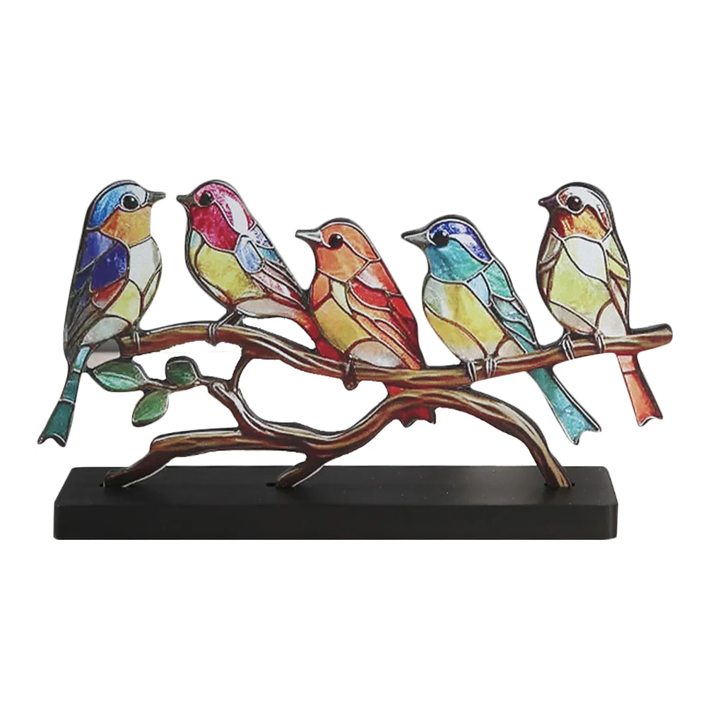 

Bird Sculpture Desktop Bird Figurine Tabletop Bird Decoration with Base Vivid Craft Bird Ornament