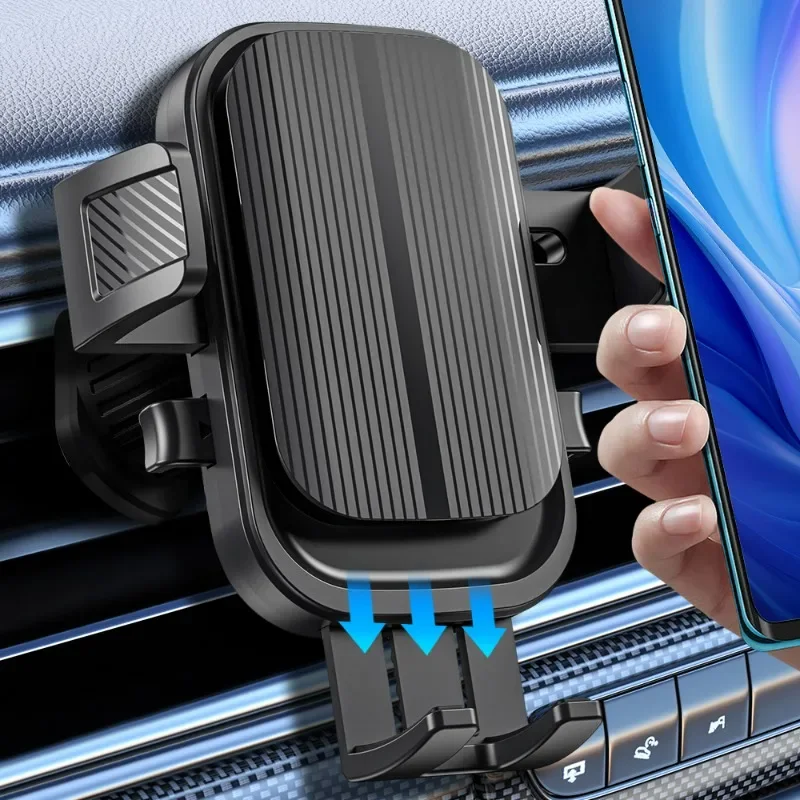 

Car Vent GPS Navigation Phone Holder 360° Rotation Universal Spiral Hook Vent Gravity Vehicle Bracket for 4.7-7.2inch Smartphone