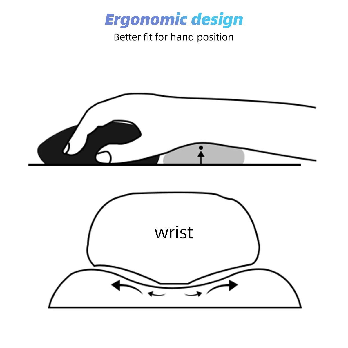 Ergonomic EVA Mouse Pad with Wrist Support - Solid Color, Comfortable Office Accessory